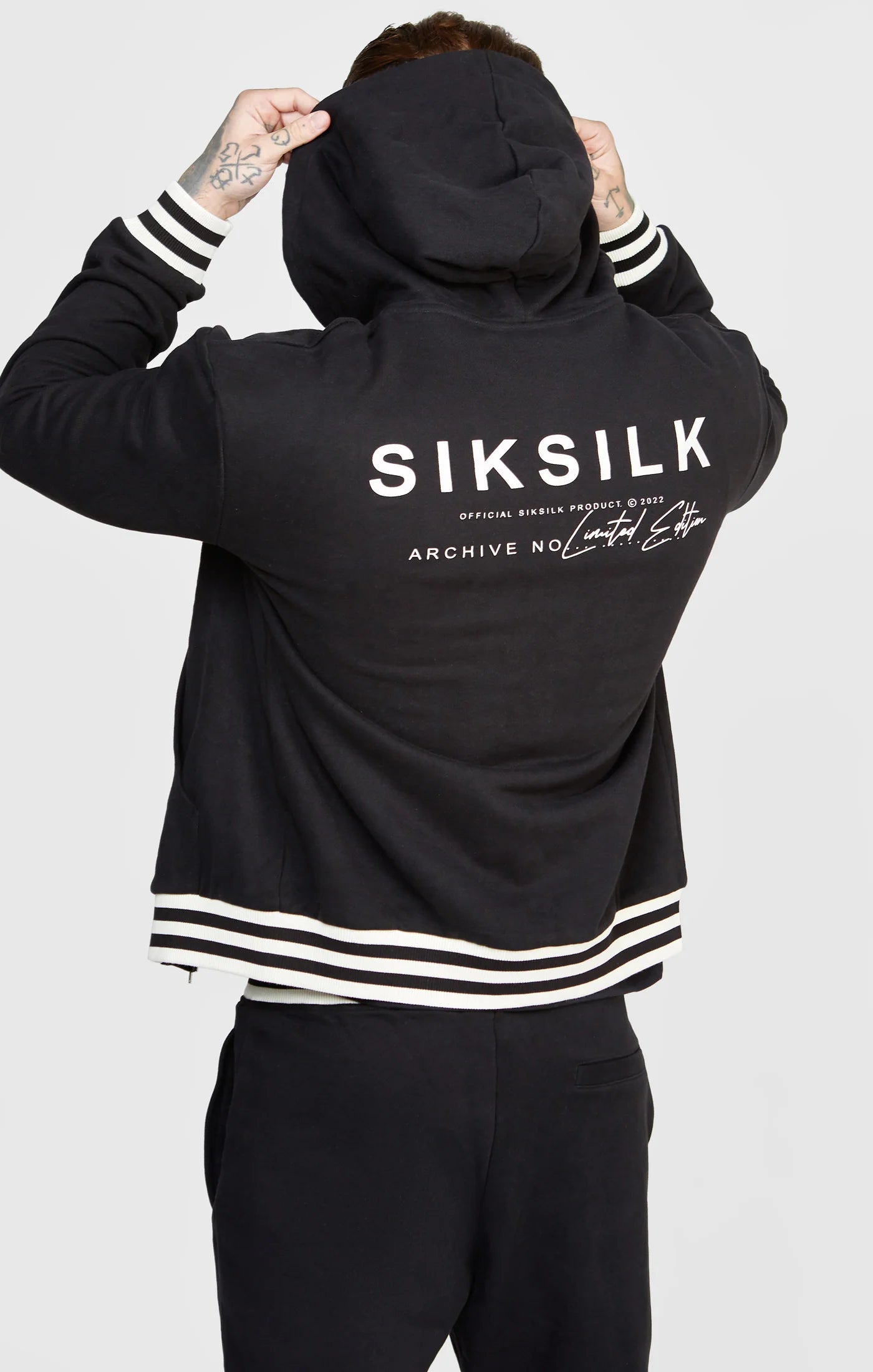 Black Back Logo Zip-Thru Hoodie