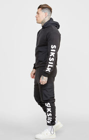 Black Contrast Pocket Oversized Hoodie