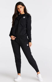 Black Essential Zip Thru Hoodie