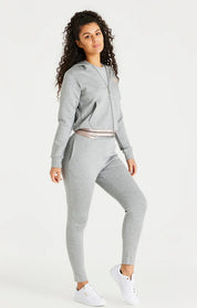 Grey Marl Zip Thru Hoodie