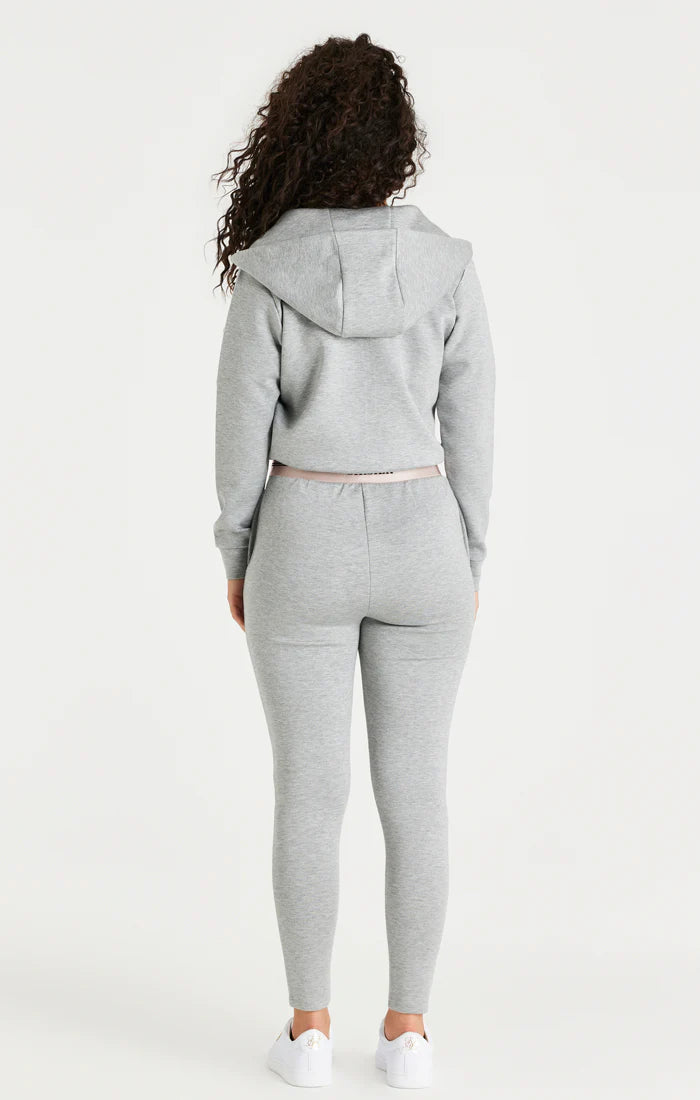 Grey Marl Zip Thru Hoodie