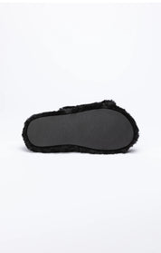 Black Fluffy Slide Slipper