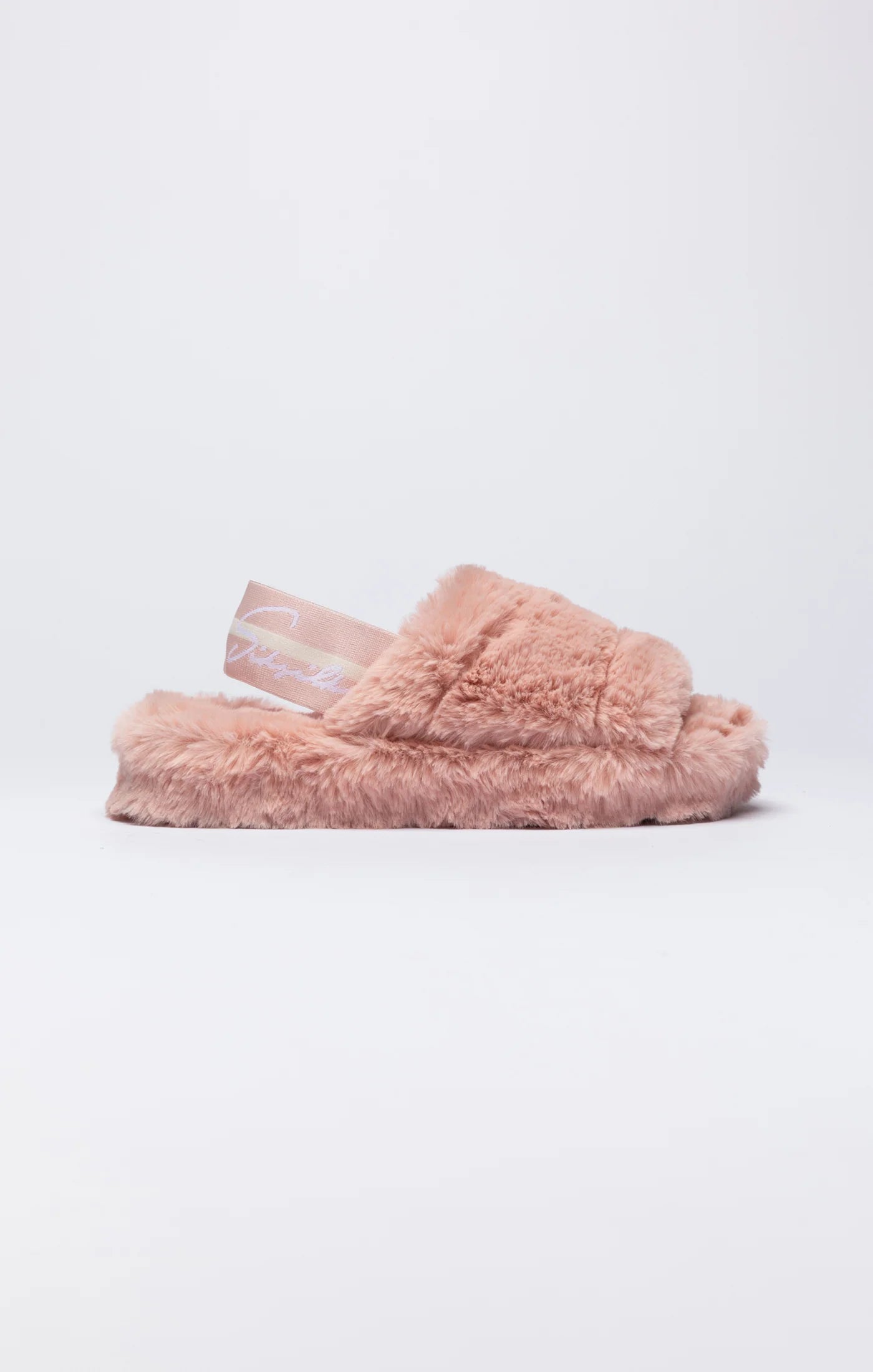 Pink Fluffy Slide Slipper