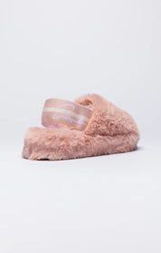 Pink Fluffy Slide Slipper
