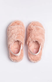 Pink Fluffy Slide Slipper