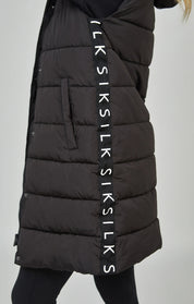 Black Longline Gilet