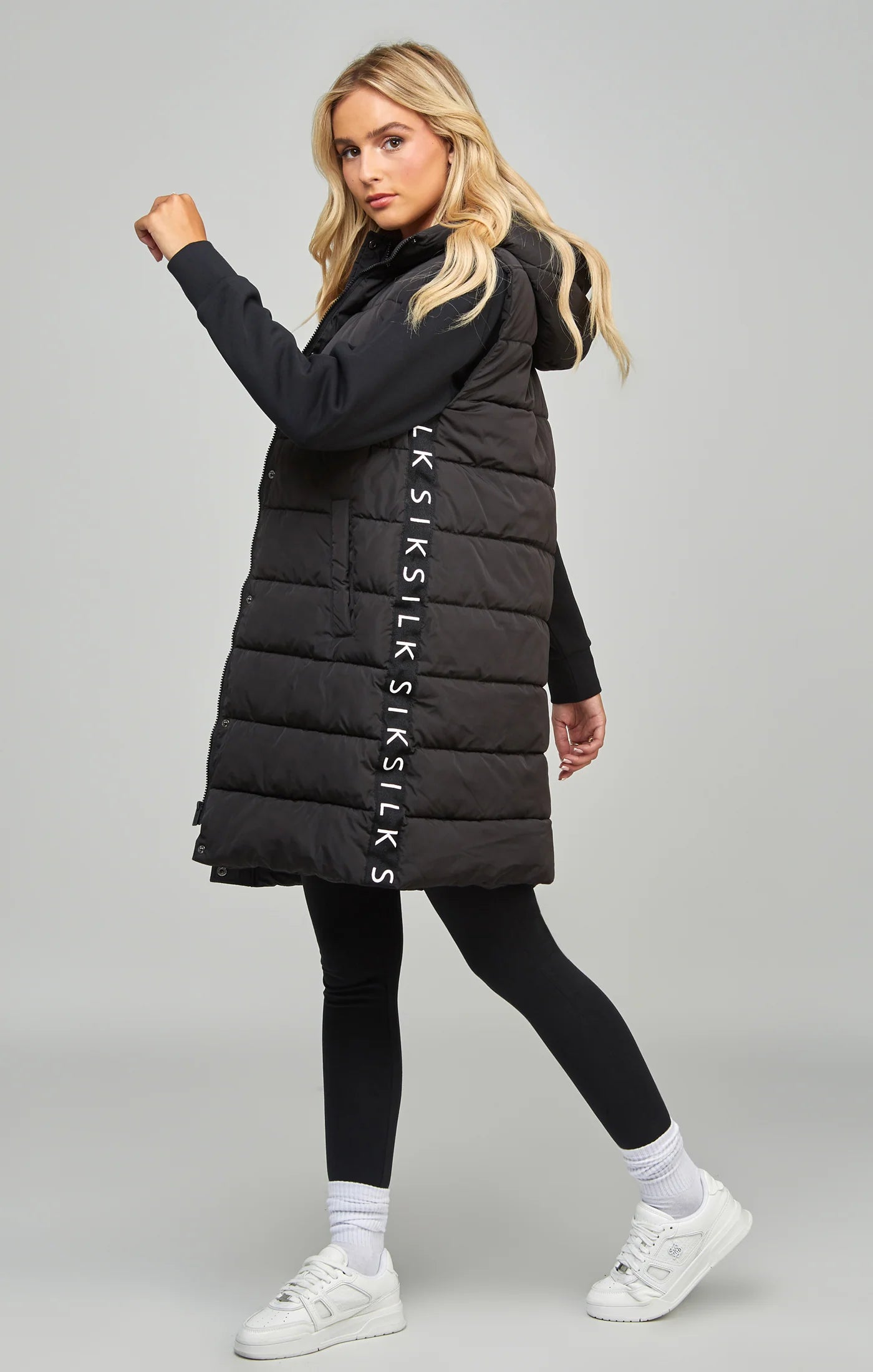 Black Longline Gilet