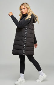 Black Longline Gilet