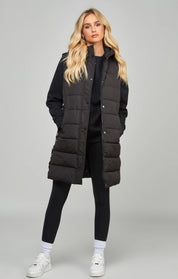 Black Longline Gilet