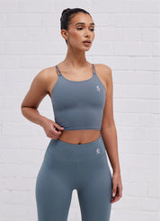 Gym King 365 Longline Tank Sports Bra - Petrol Blue