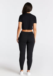 Black Essential Box Fit Crop T-Shirt