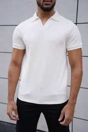 Capo Jersey Slub Cuban Polo Shirt