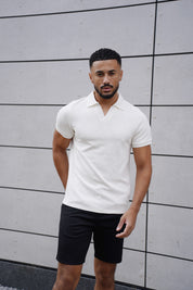 Capo Jersey Slub Cuban Polo Shirt