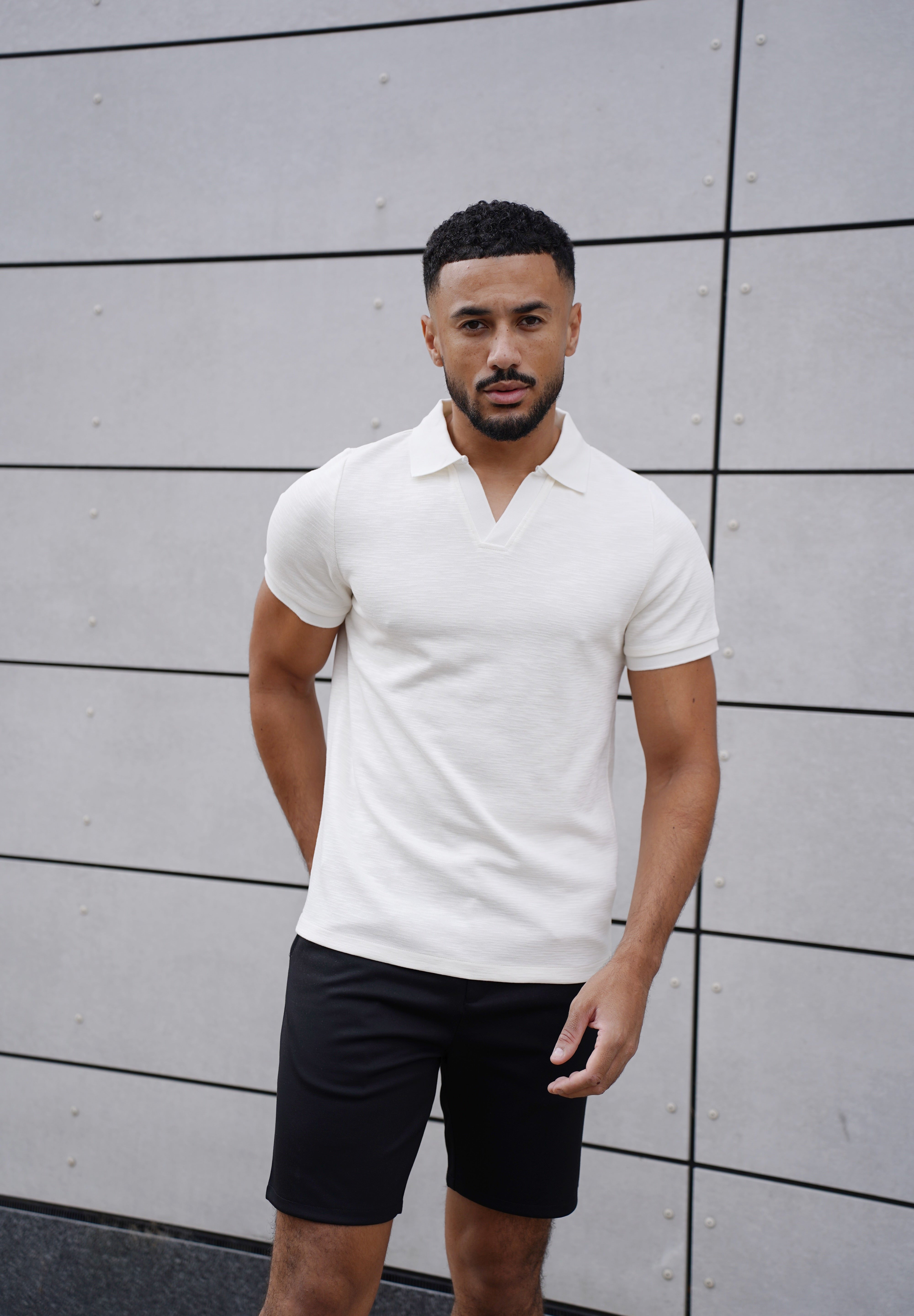 Capo Jersey Slub Cuban Polo Shirt