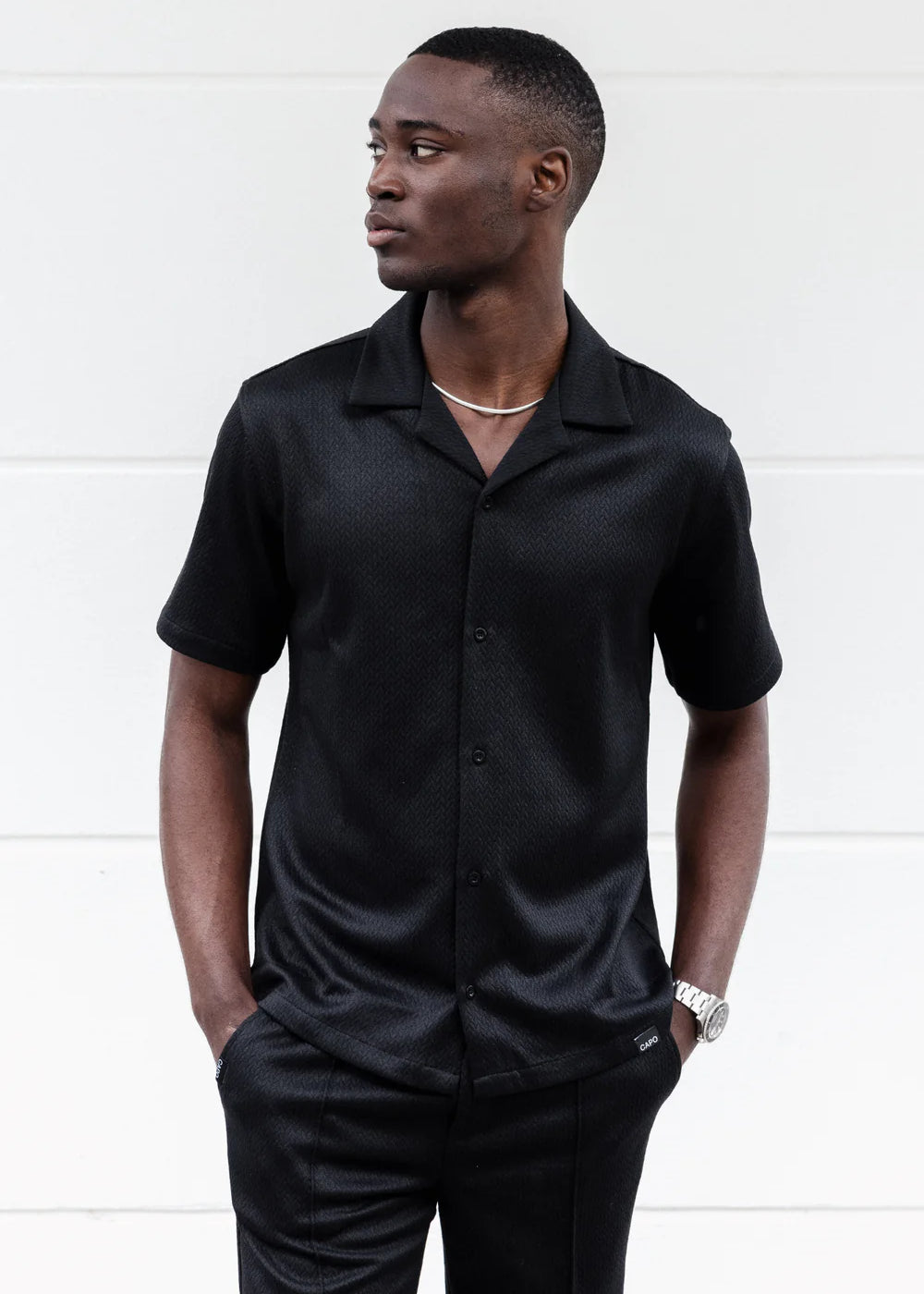 Capo TEXTURED BEAD SS Revere Shirt