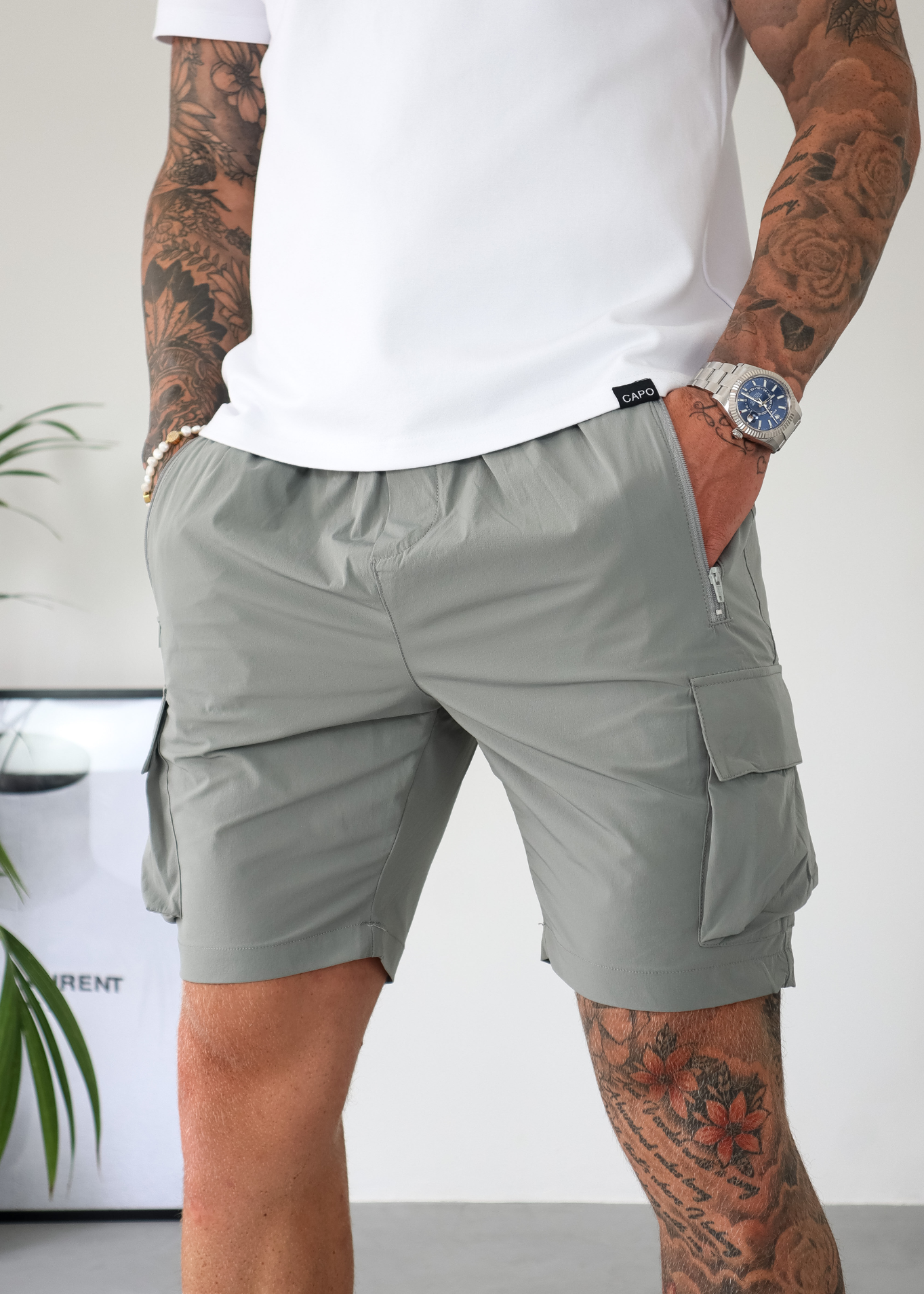 Capo LIGHTWEIGHT Cargo Short - Light Grey