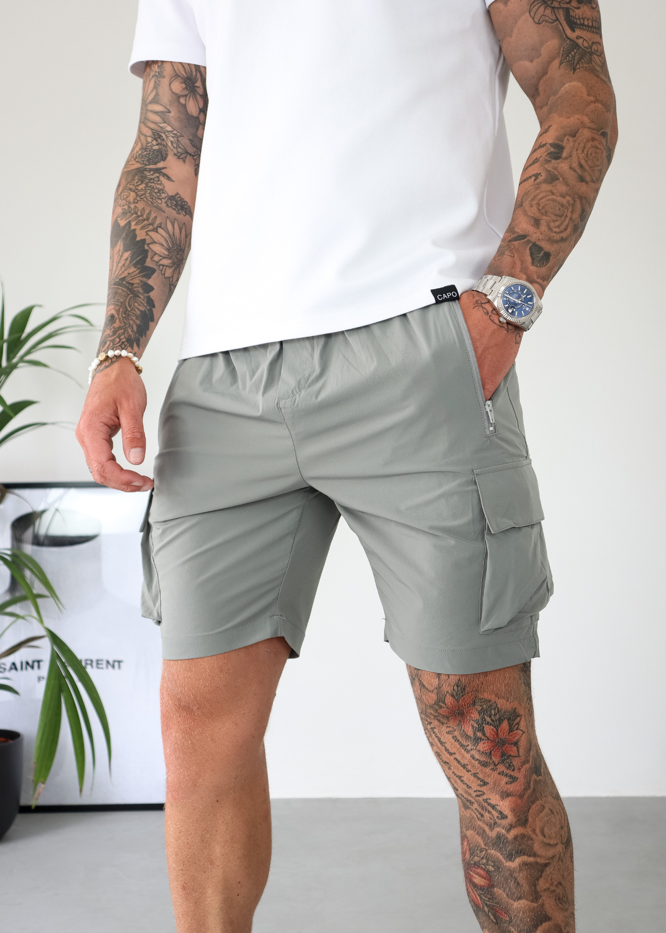 Capo LIGHTWEIGHT Cargo Short - Light Grey