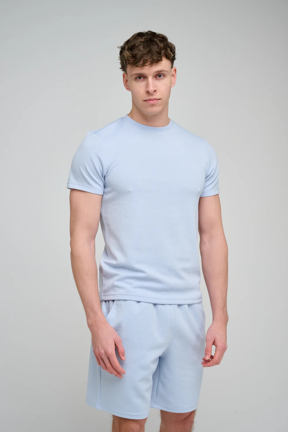 Capo Aztec Revere Shorts - Light Blue