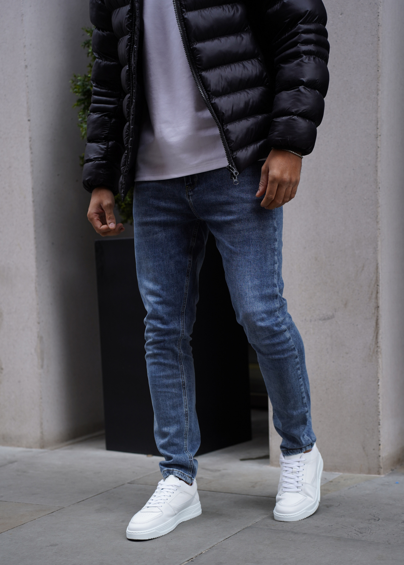 Capo Slim Fit Denim Jeans -  Mid Blue