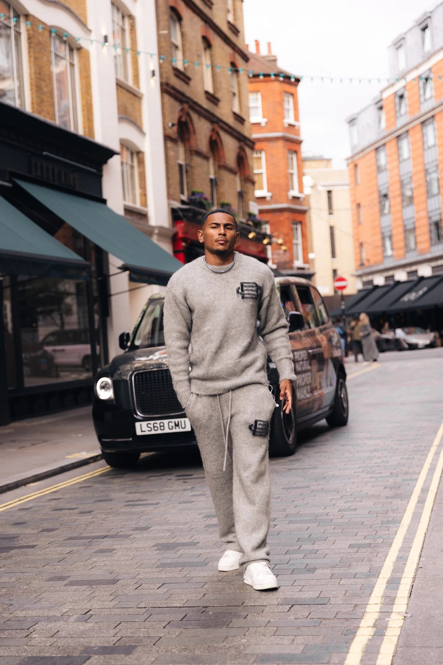 Bénir Mohair Knit BC Jogger - Light Grey