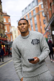 Bénir Mohair Knit BC Jumper - Light Grey