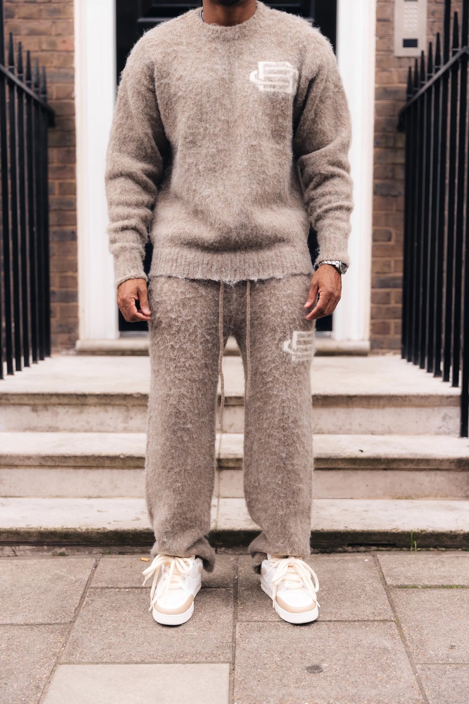 Bénir Mohair Knit BC Jogger - Taupe