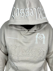 Blessed embossed signature boxy hoody