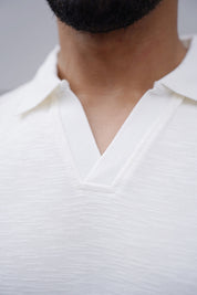 Capo Jersey Slub Cuban Polo Shirt