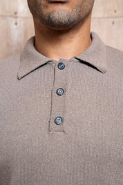 Capo Button LS Polo Shirt - Brown