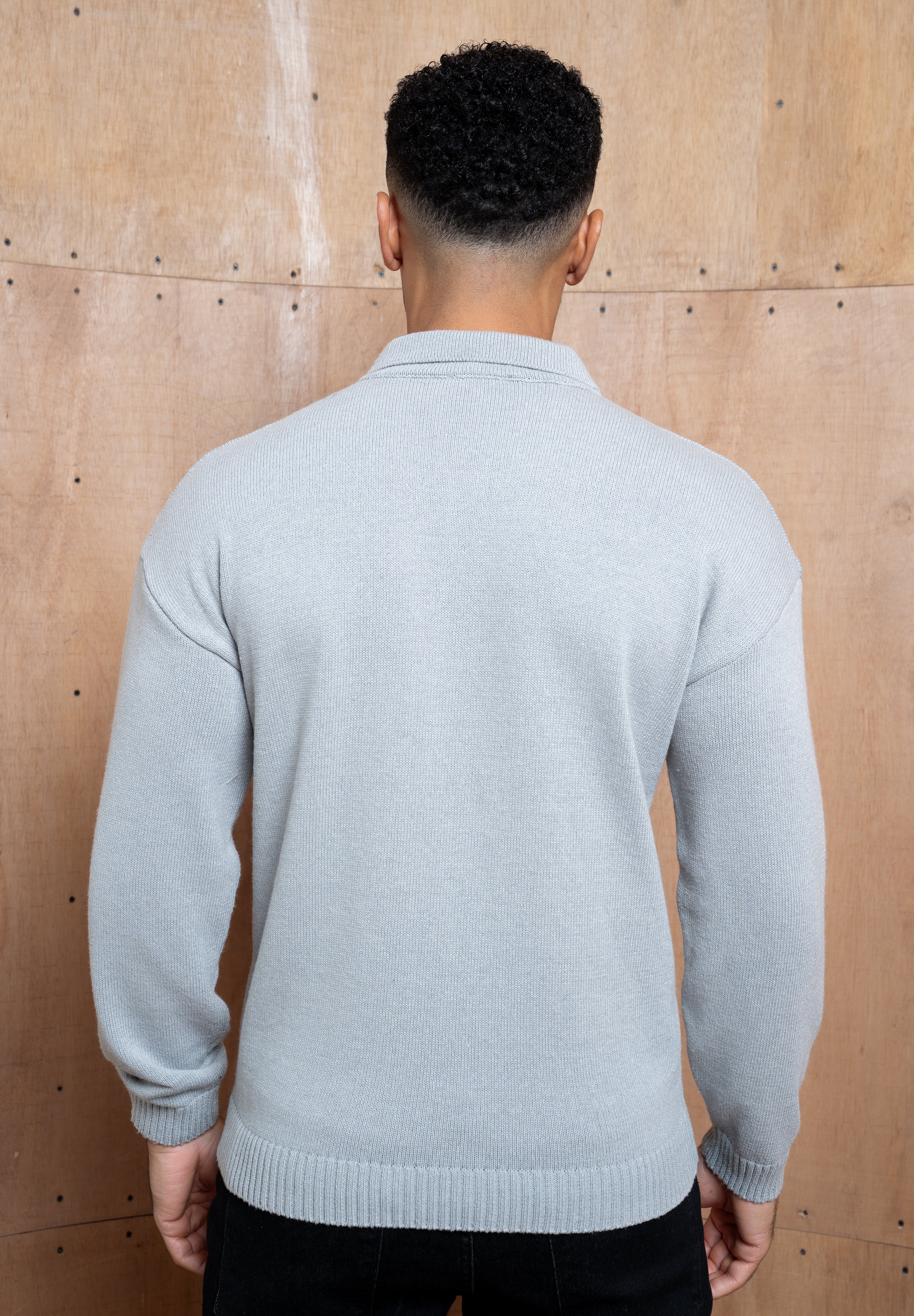 Capo Button LS Polo Shirt - Light Grey