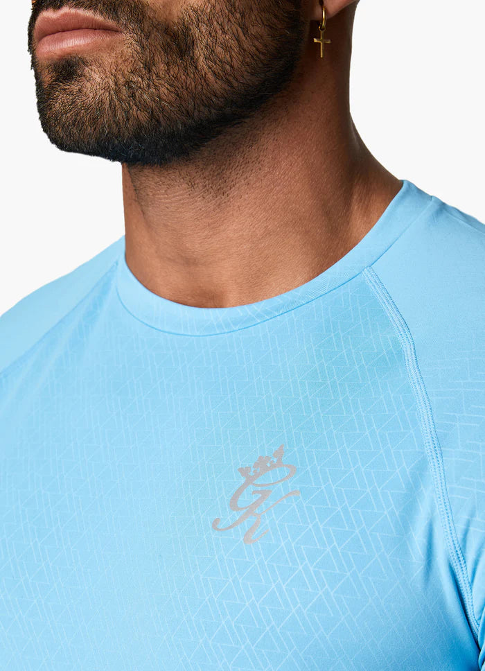 Gym King Debossed Energy Tee - Blue Reef