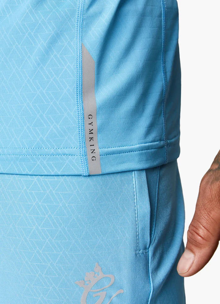 Gym King Debossed Energy Tee - Blue Reef