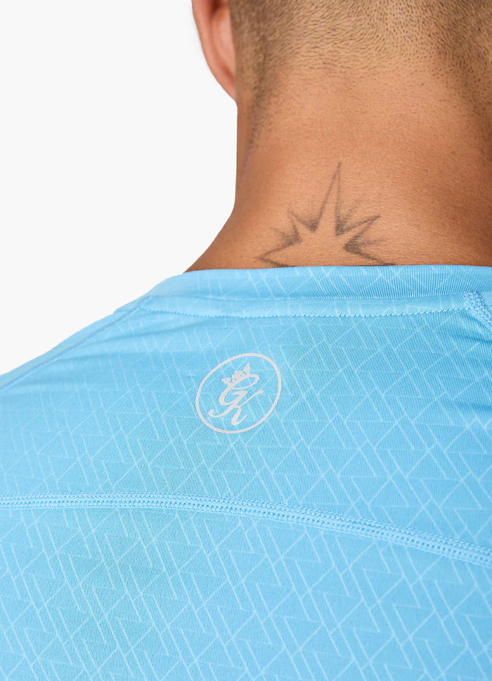 Gym King Debossed Energy Tee - Blue Reef