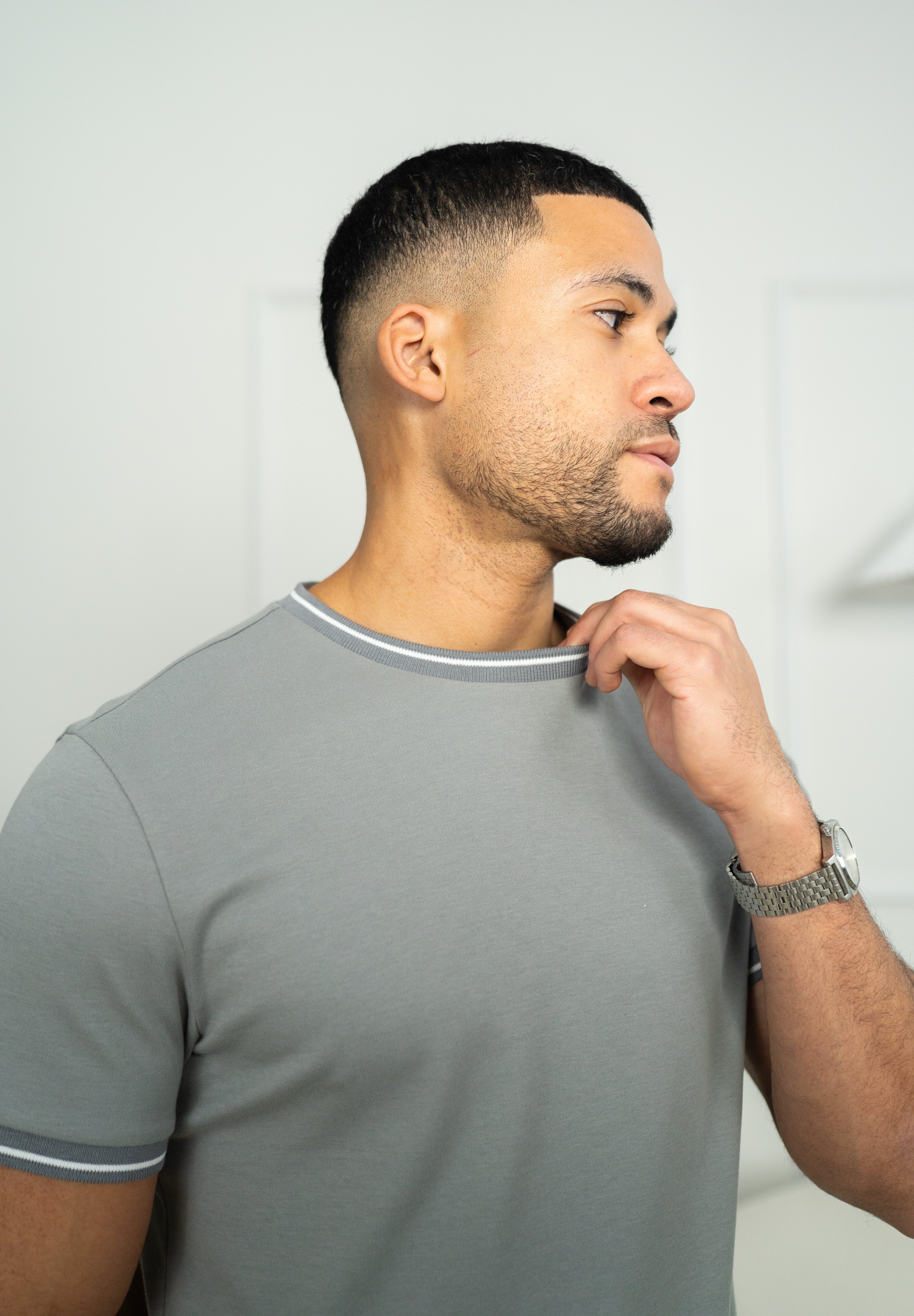 Capo Tipping T-Shirt - Grey