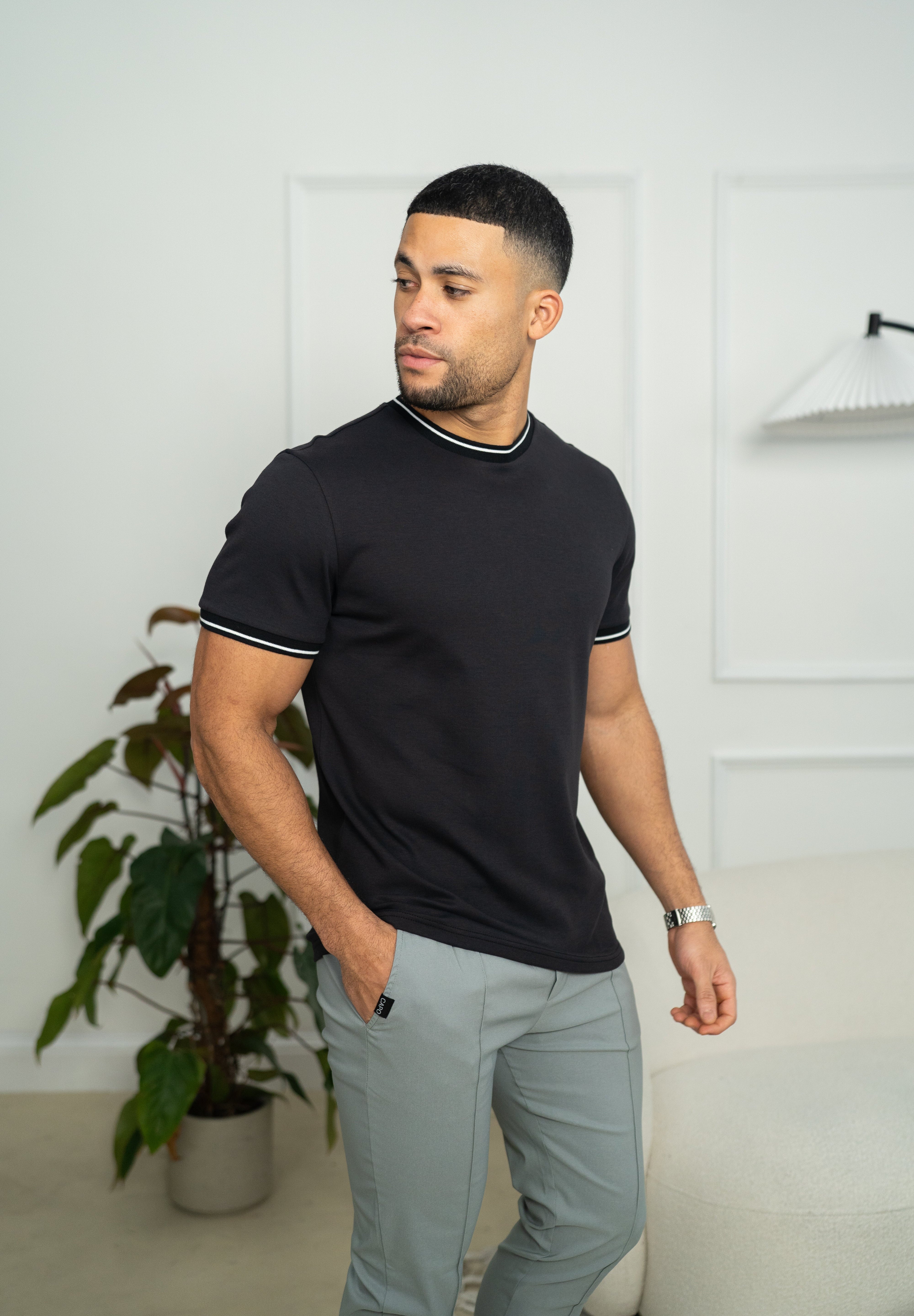 Capo Tipping T-Shirt - Black