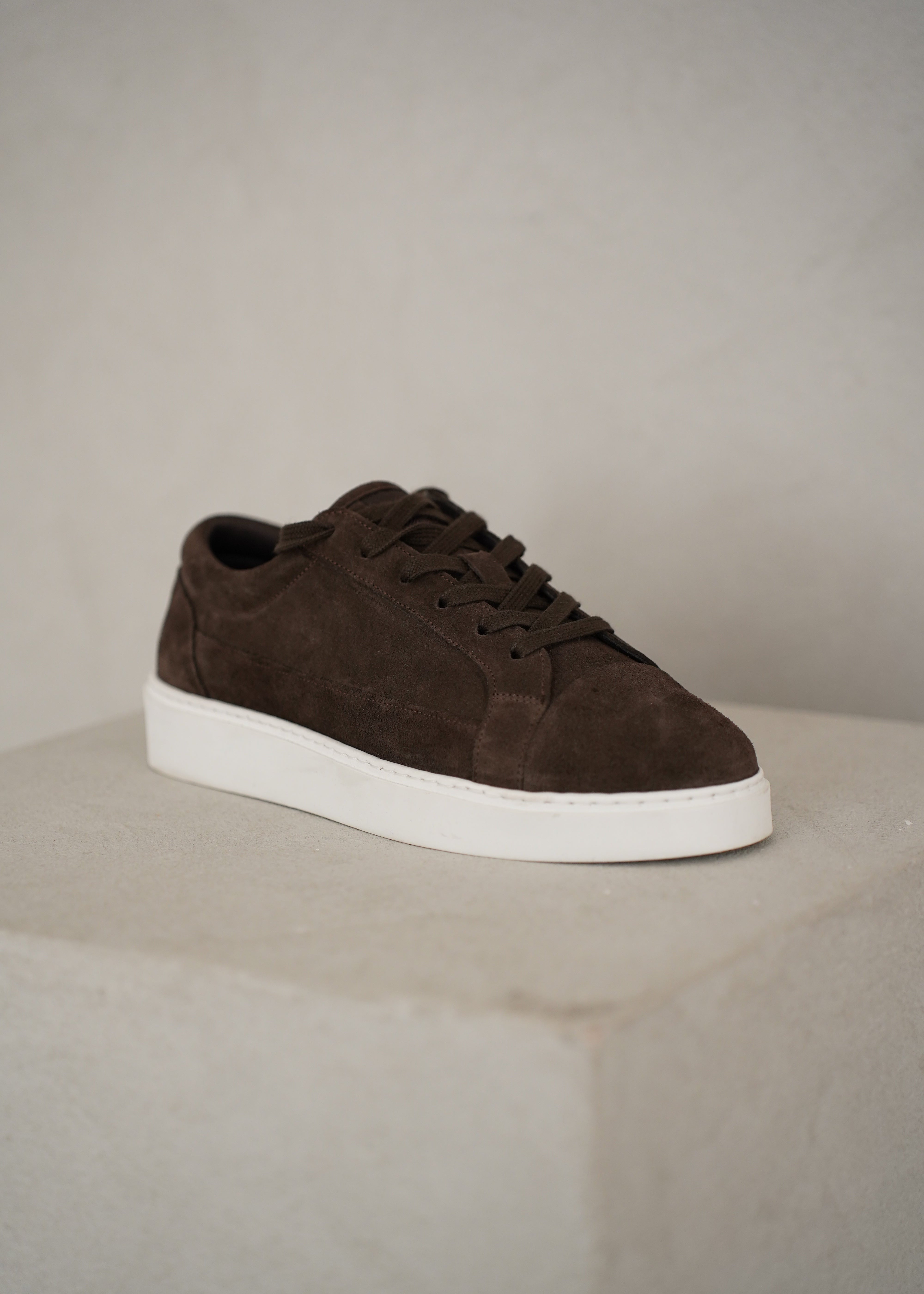 Capo Oxford Suede Trainer - Brown