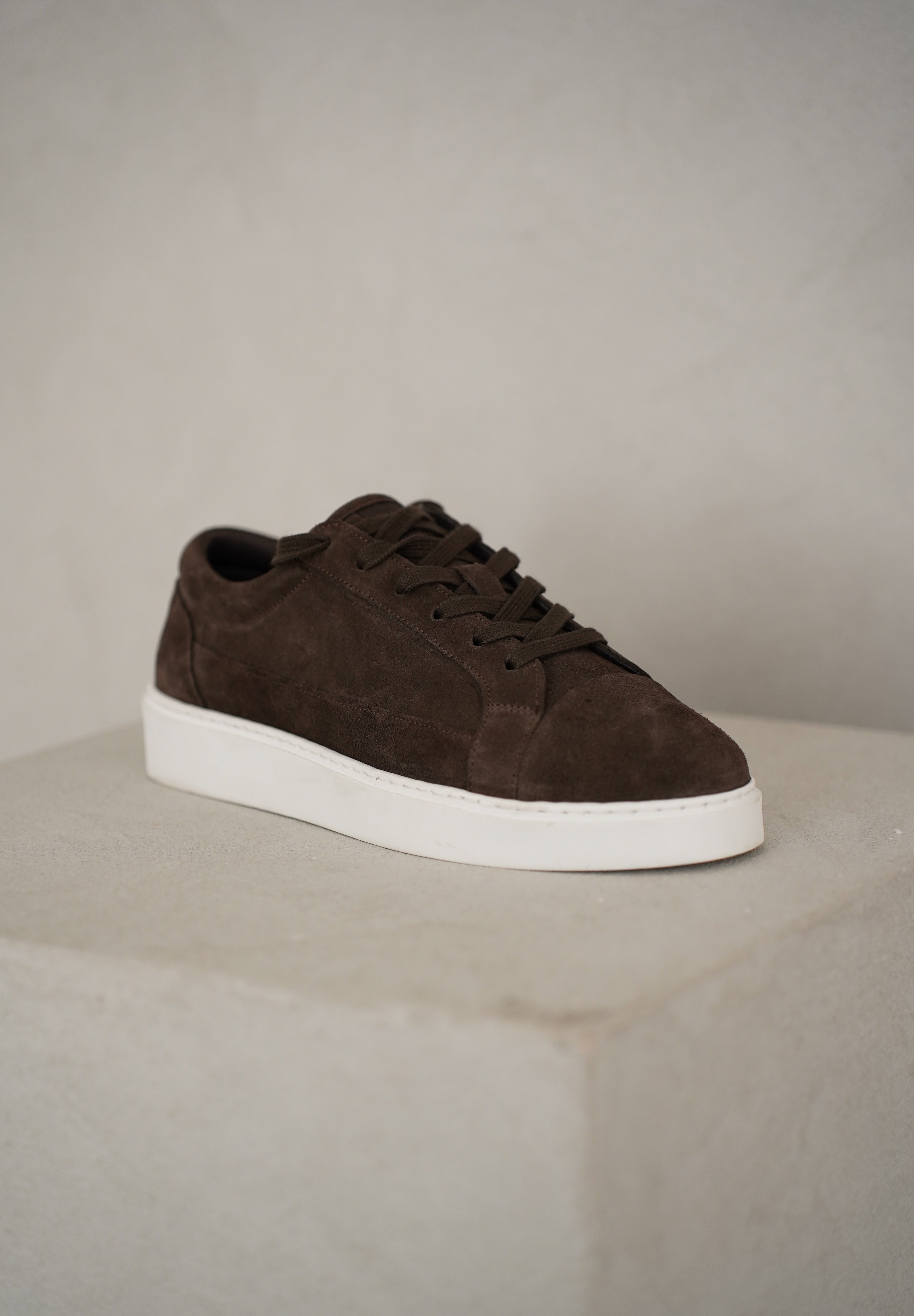 Capo Oxford Suede Trainer - Brown