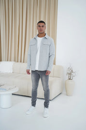 Capo Interlock Jersey Overshirt - Grey