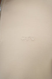 Capo Pique 1/4 Zip Top - Oatmeal