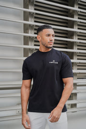 Capo Club Craftsman Crest T-Shirt - Black/Porpoise