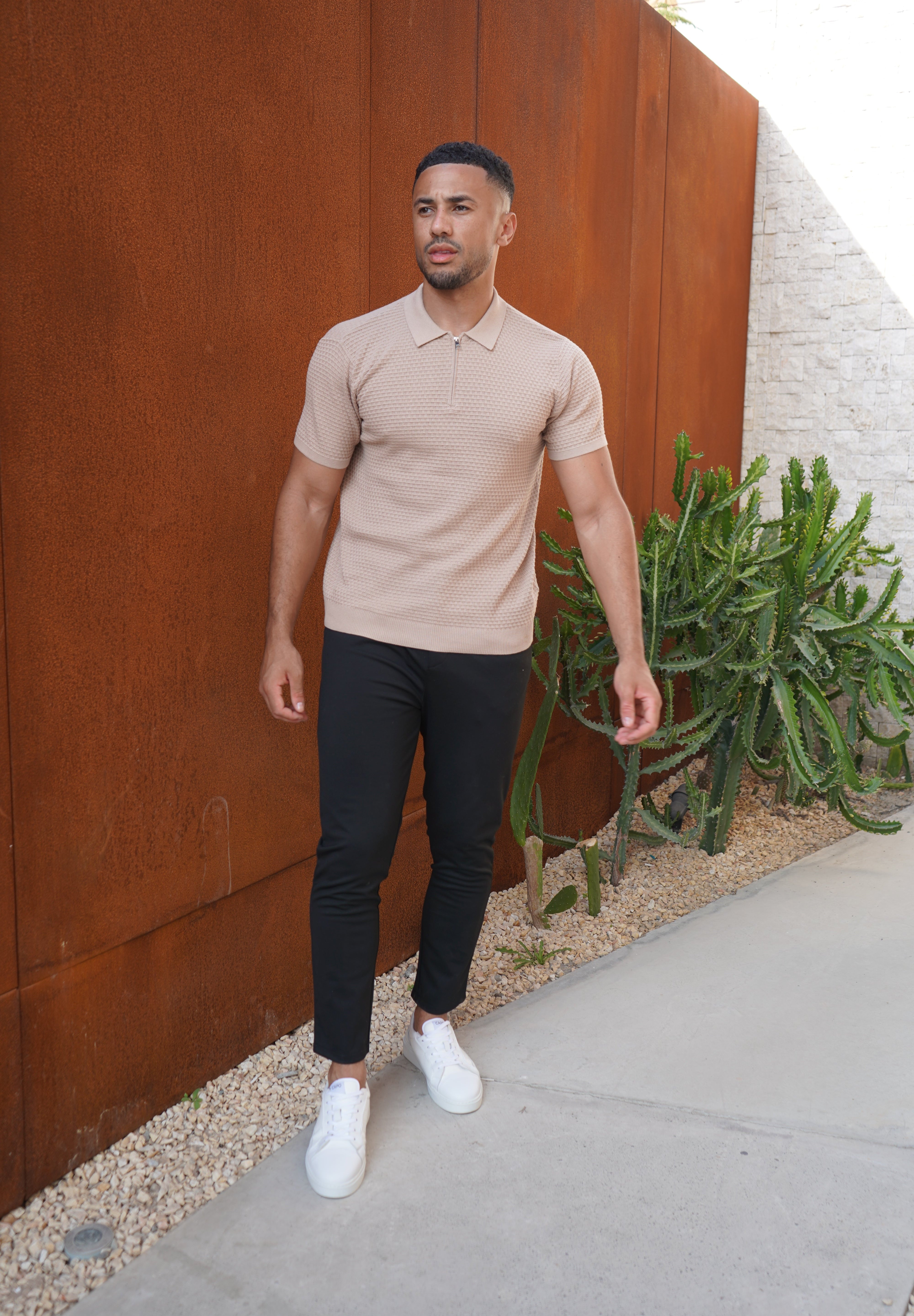 Capo Interlock Smart Trousers - Black