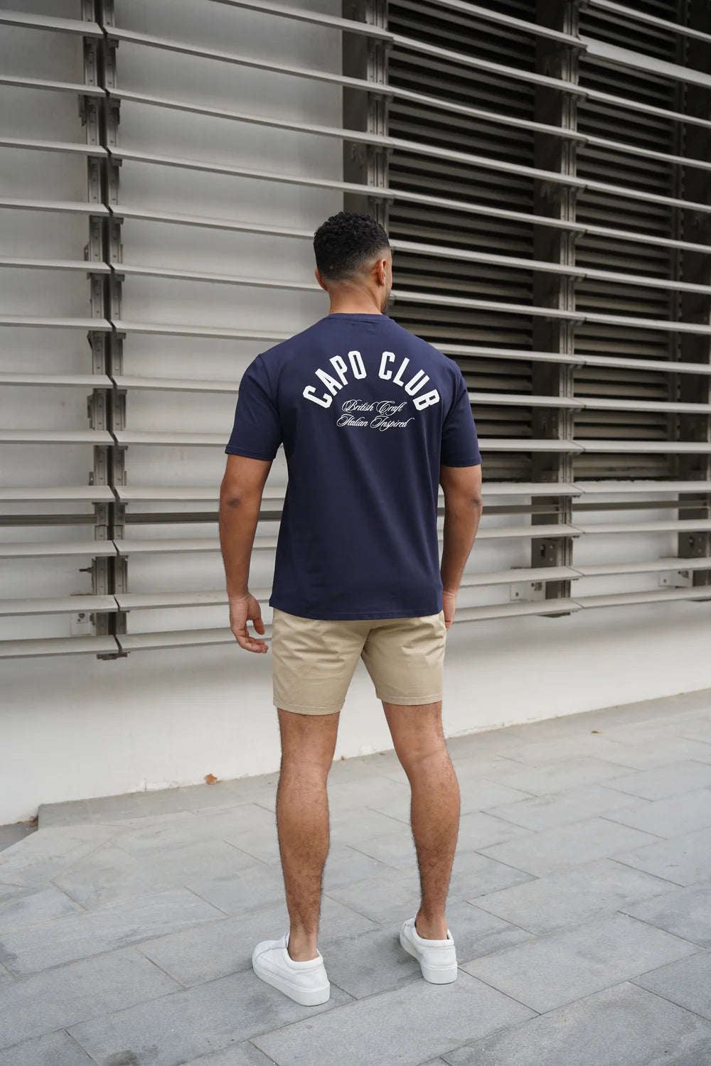 Capo Club Script T-Shirt - Navy/White