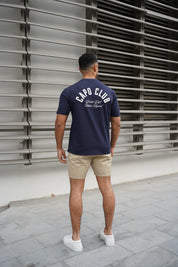 Capo Club Script T-Shirt - Navy/White