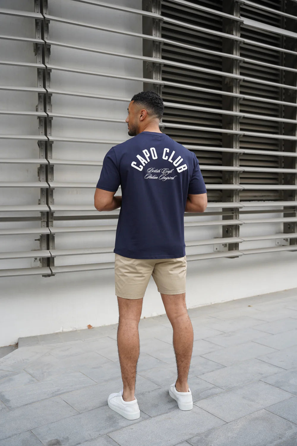 Capo Club Script T-Shirt - Navy/White