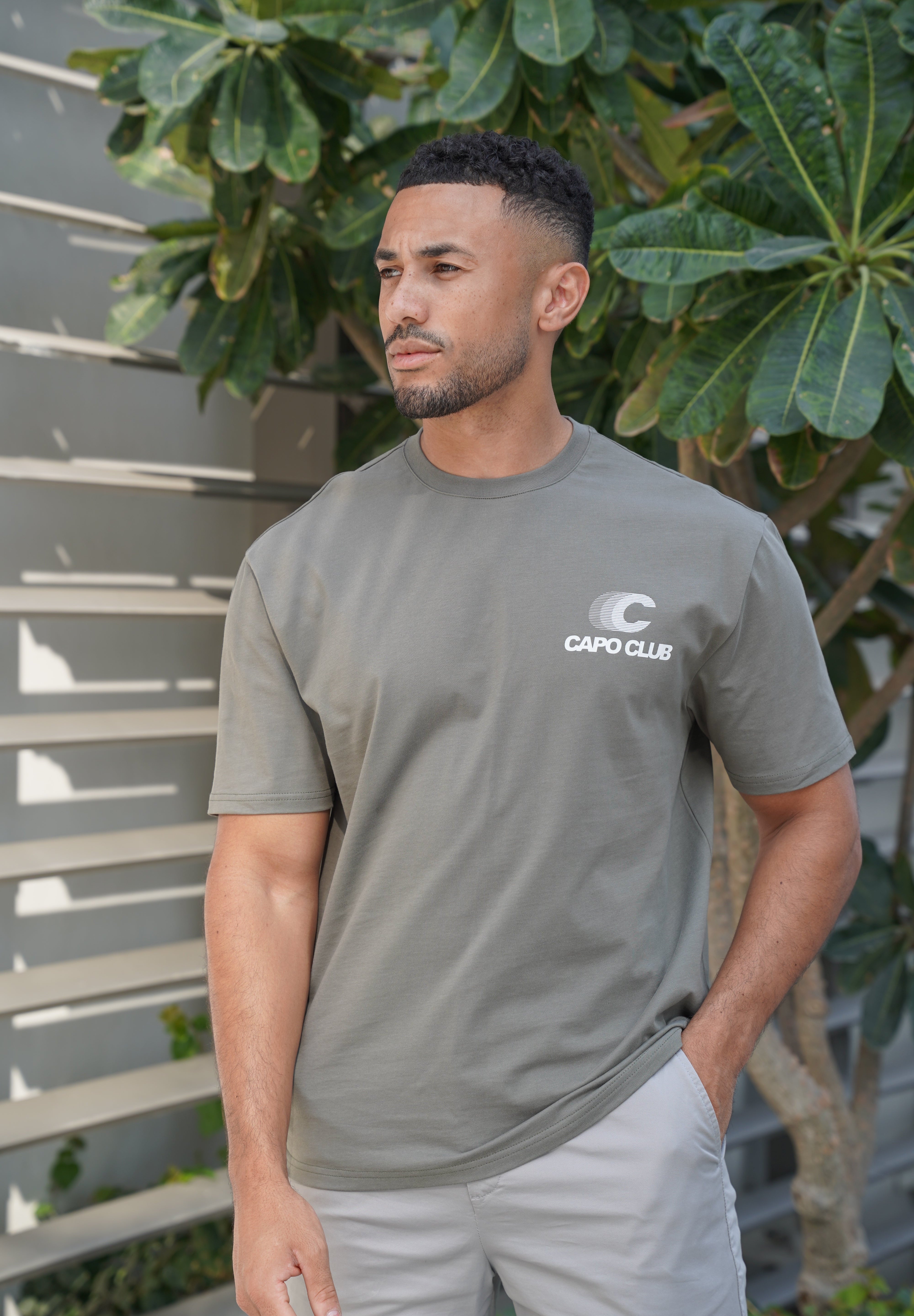 Capo Club Speed T-Shirt - Olive/White