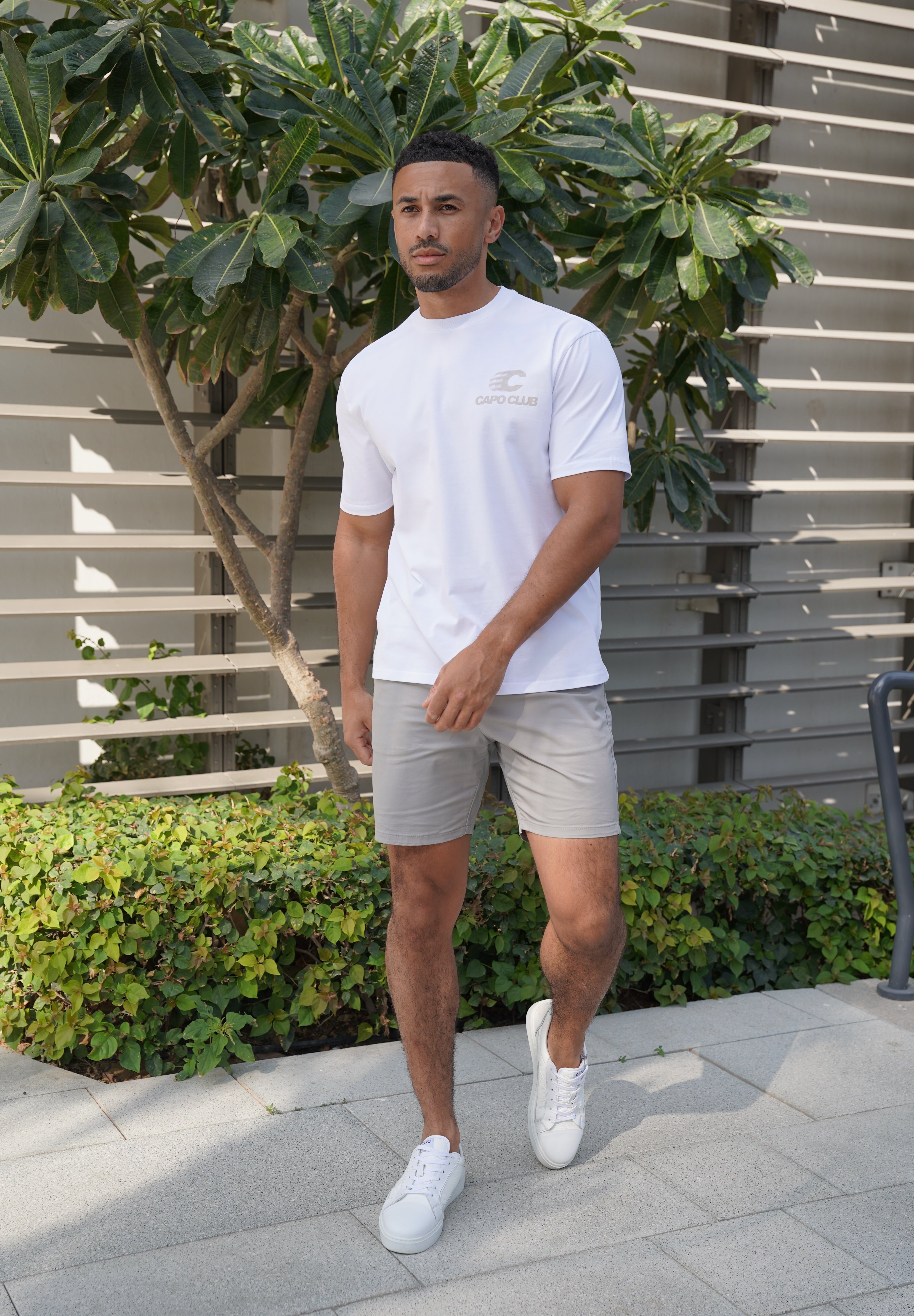 Capo Club Speed T-Shirt - White/Mushroom