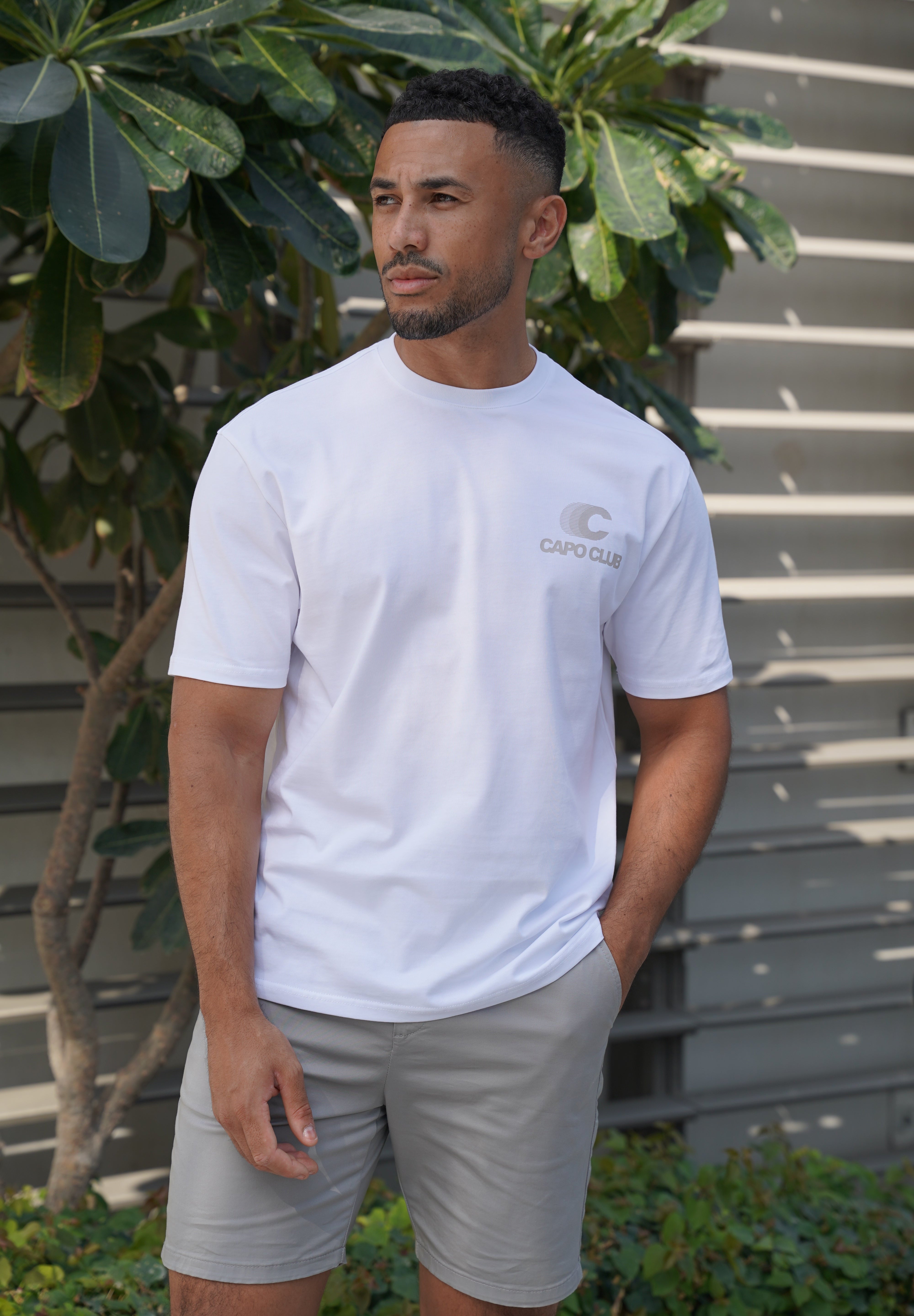 Capo Club Speed T-Shirt - White/Mushroom