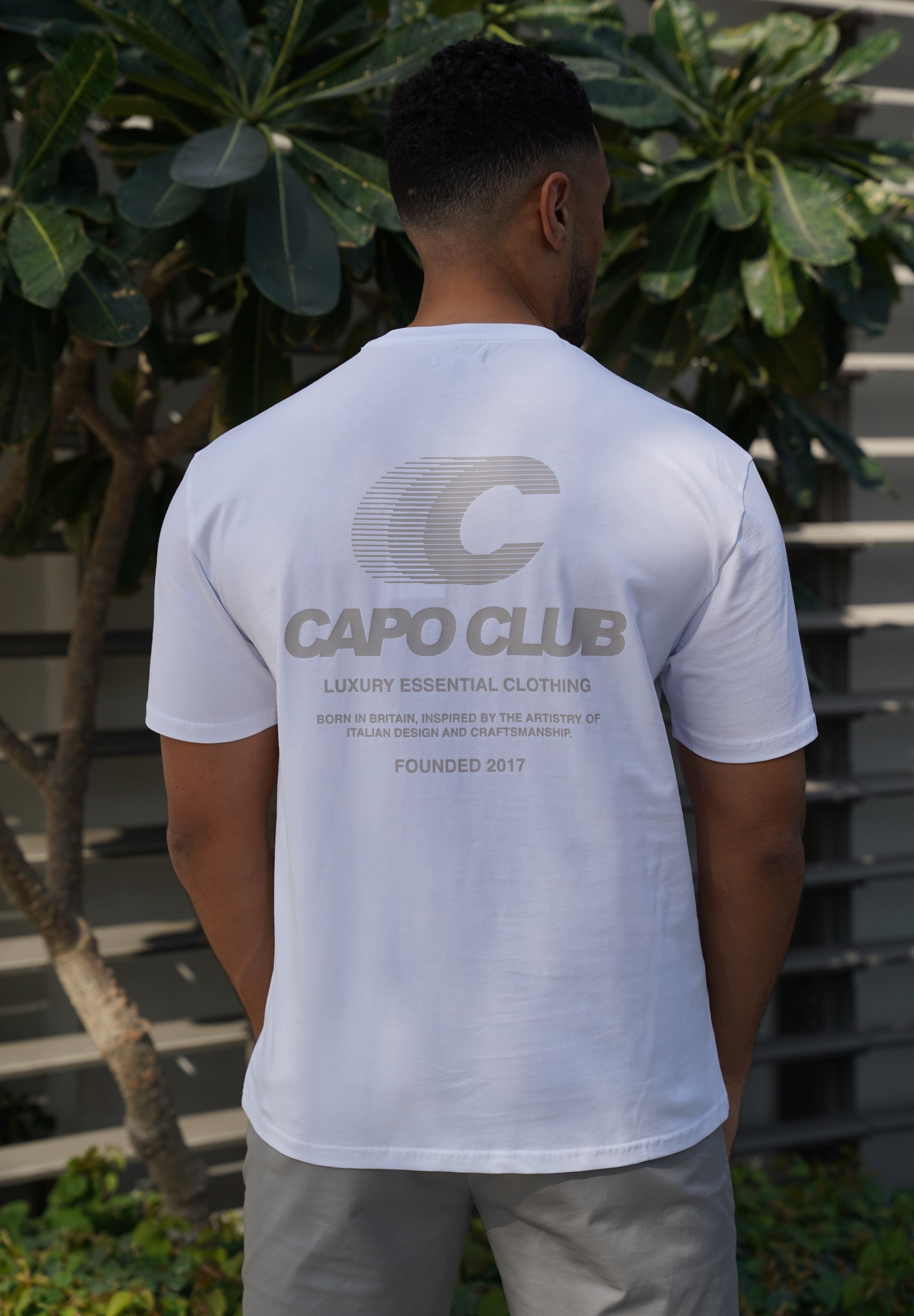 Capo Club Speed T-Shirt - White/Mushroom