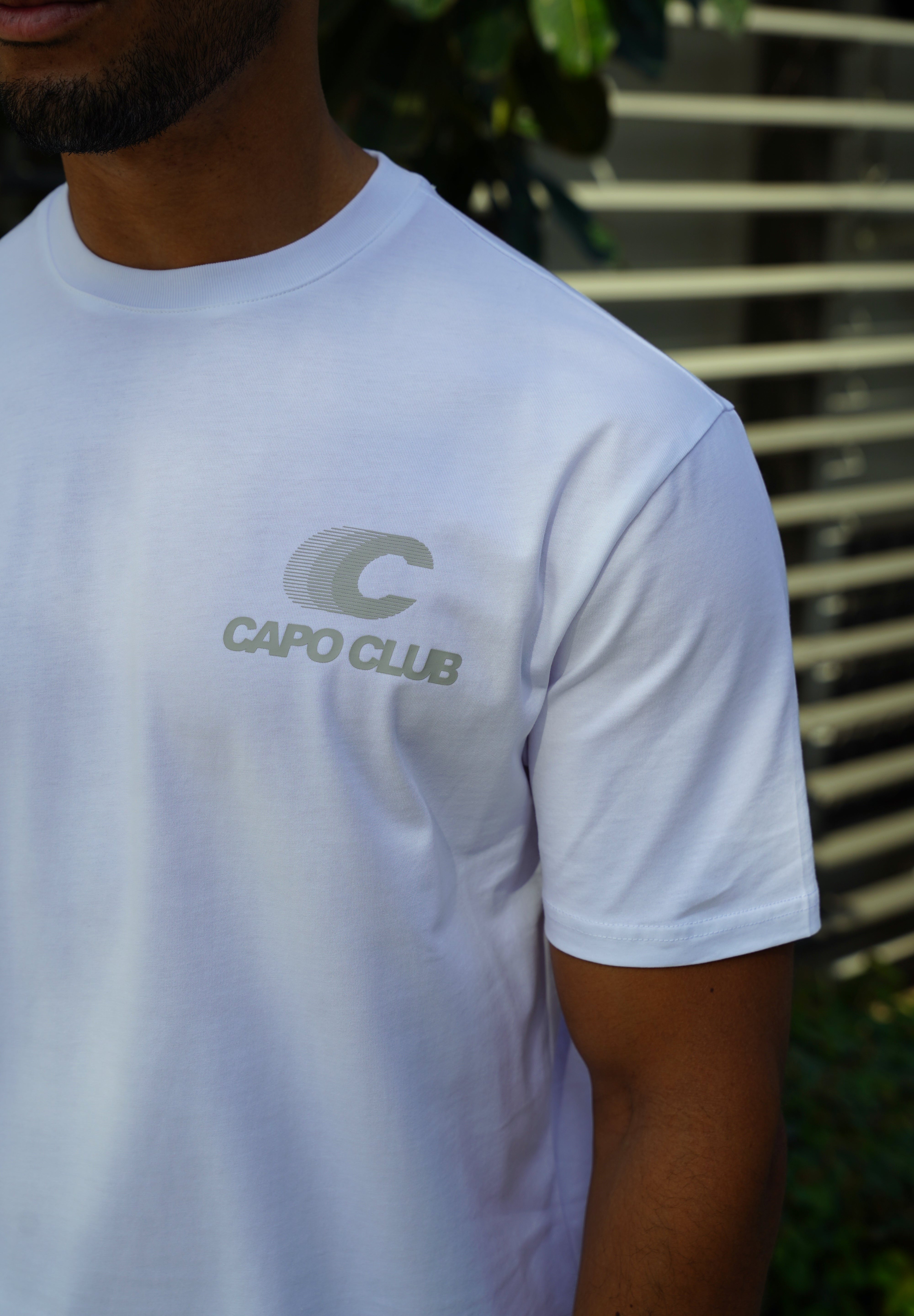 Capo Club Speed T-Shirt - White/Mushroom