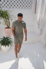 Capo Textured Shorts - Light Olive